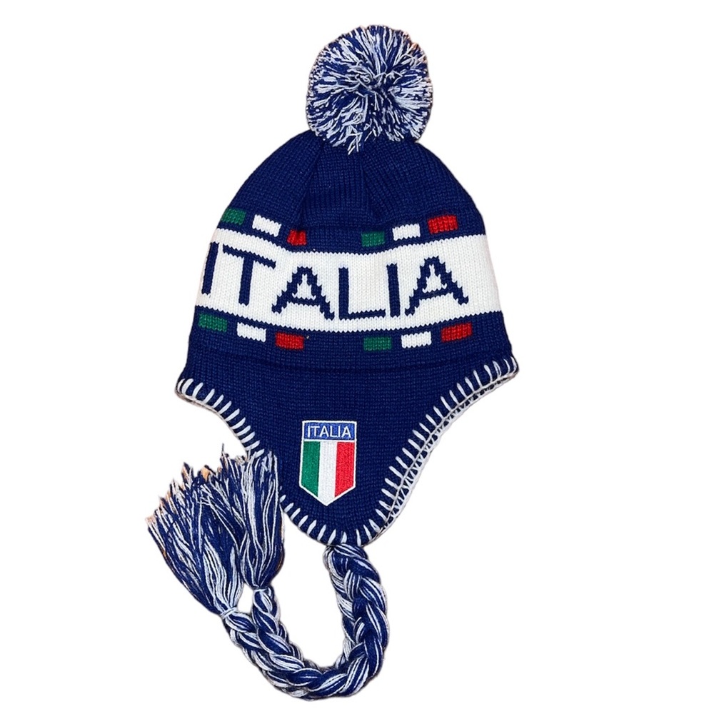 Italia Beanie Kids Youth Winter Cap soccer Italy flag